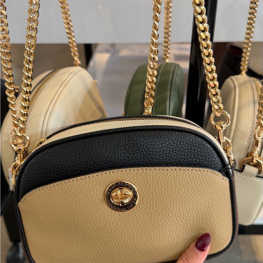 Marc Jacobs Black and Cream Crossbody Bag